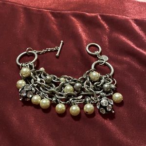 Large Pearl Charm Bracelet